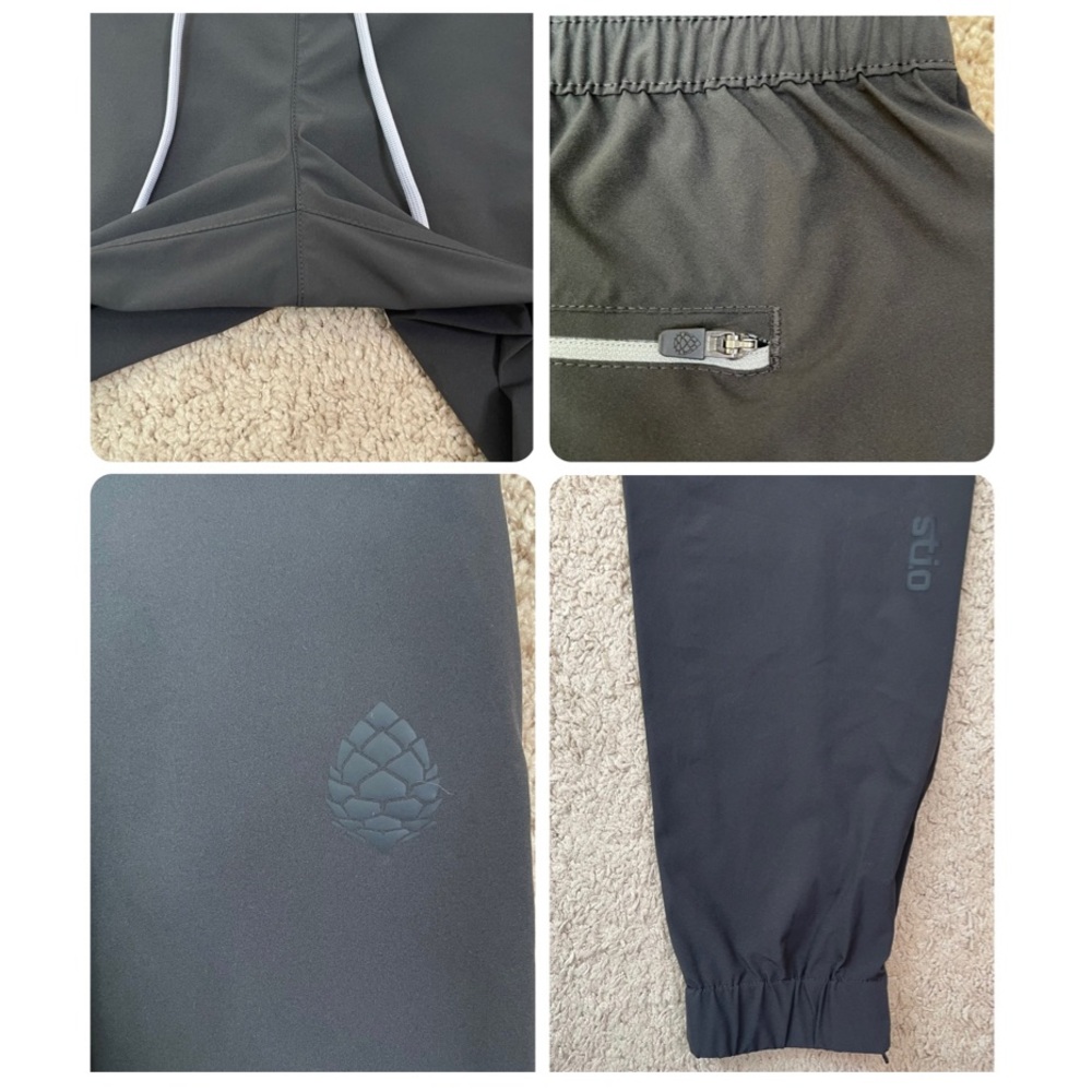 STIO PTV Women’s Activewear Ankle Zip Pull-On Jogger Pants in Gray Size Large - Picture 9 of 16